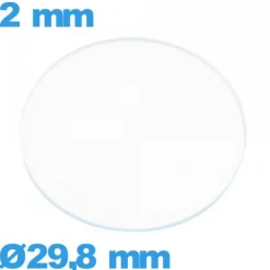 Verre 29,8 mm de montre plat circulaire verre minéral