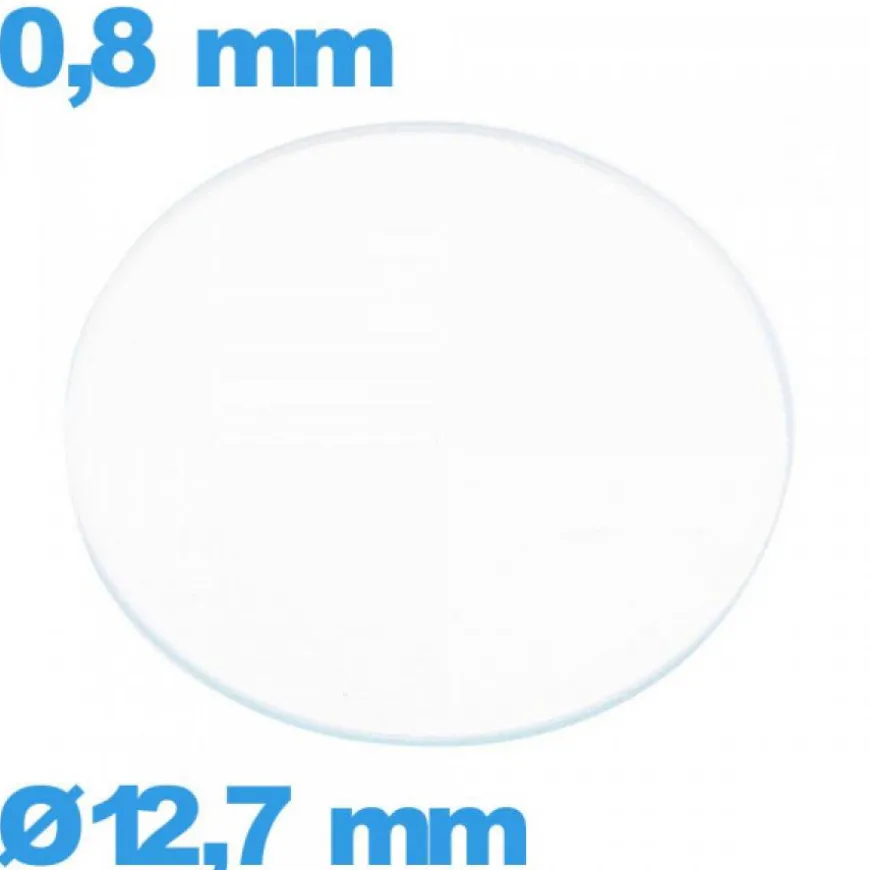 Verre 12,7 mm de montre verre minéral circulaire