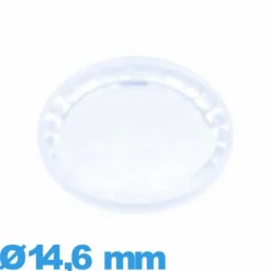 Verre 14,6 mm à facettes saphir montre en plexiglas Circulaire
