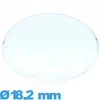 Verre 18,2 mm gousset montre en acrylique Circulaire