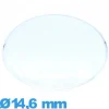 Verre 14,6 mm gousset montre en Plastique Circulaire