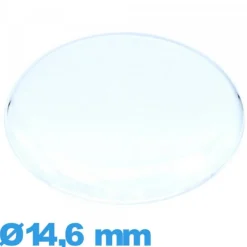 Verre 14,6 mm gousset montre en Plastique Circulaire