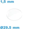 Verre 29,5*1,5 mm Minéral de Montre biseauté