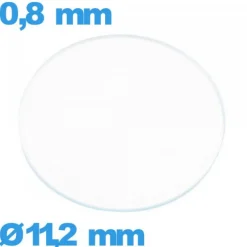 Verre 11,2 mm montre circulaire en verre minéral