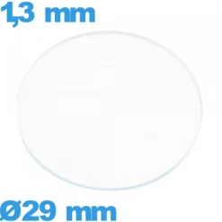 Verre 29 mm montre en verre minéral circulaire