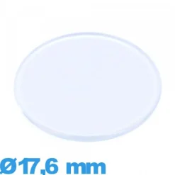 Verre 17,6 mm plat et fin Circulaire pour montre acrylique
