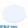 Verre 16,8 mm plat et fin de montre en plexiglas Circulaire