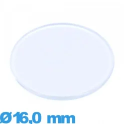 Verre 16,0 mm plat et fin pour montre en acrylique Circulaire