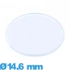 Verre 14,6 mm plat et fin pour montre en acrylique Circulaire