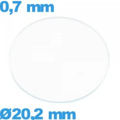 Verre 20,2 mm pour montre circulaire verre minéral