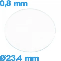 Verre 23,4 mm pour montre en verre minéral circulaire