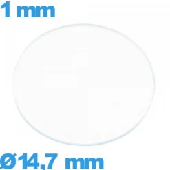 Verre 14,7 mm pour montre en verre minéral circulaire