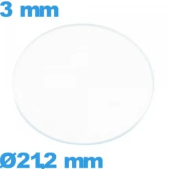 Verre 21,2 mm pour montre verre minéral circulaire