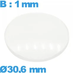 Verre montre avec base en verre minéral 30,6 mm bombé circulaire