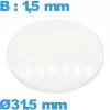 Verre montre avec base en verre minéral 31,5 mm bombé circulaire