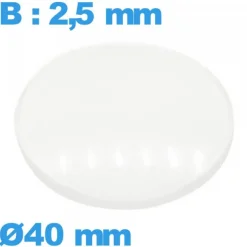 Verre montre avec base en verre minéral 40 mm bombé circulaire