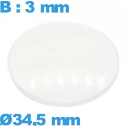 Verre montre avec base verre minéral 34,5 mm bombé circulaire