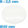 Verre Montre Bombé à base Minéral 49 mm Circulaire