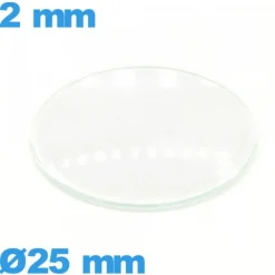 Verre montre en verre minéral 25 mm bombé circulaire