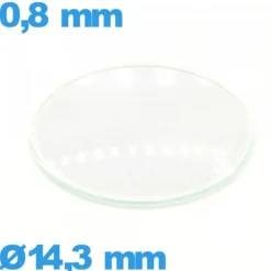 Verre montre 14,3 mm en verre minéral circulaire bombé