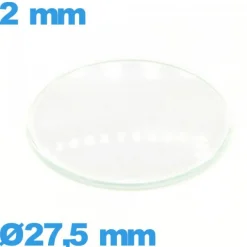 Verre montre 27,5 mm verre minéral circulaire bombé