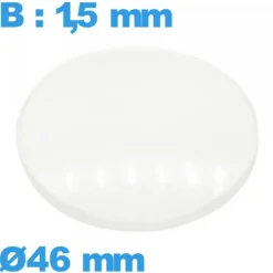 Verre pour montre avec base en verre minéral 46 mm bombé circulaire