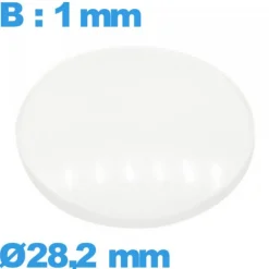 Verre pour montre avec base en verre minéral 28,2 mm bombé circulaire
