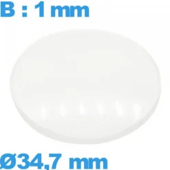 Verre pour montre avec base en verre minéral 34,7 mm bombé circulaire