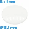 Verre pour montre avec base verre minéral 18,1 mm bombé circulaire