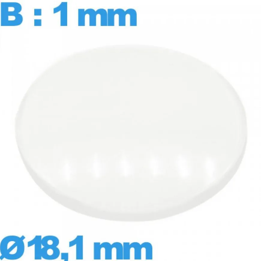 Verre pour montre avec base verre minéral 18,1 mm bombé circulaire