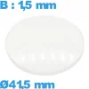 Verre pour montre avec base verre minéral 41,5 mm bombé circulaire