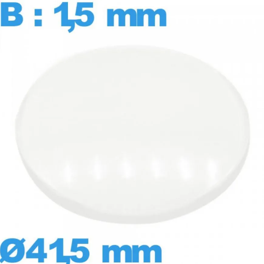 Verre pour montre avec base verre minéral 41,5 mm bombé circulaire