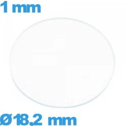 Verre pour Montre Circulaire Plat Minéral - Diamètre 18,2 mm