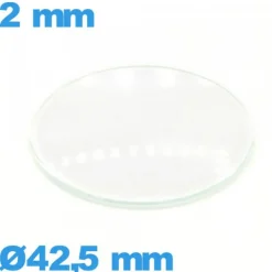 Verre pour montre en verre minéral 42,5 mm bombé circulaire