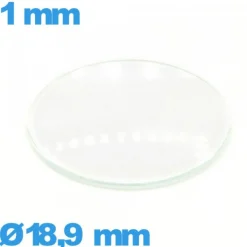 Verre pour montre 18,9 mm en verre minéral circulaire bombé