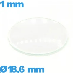 Verre pour montre 18,6 mm en verre minéral circulaire bombé