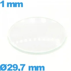 Verre pour montre 29,7 mm verre minéral circulaire bombé