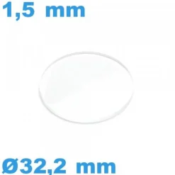 Verre pour Montre Plat 32,2*1.5 mm Biseauté