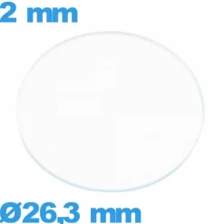 Verre pour montre verre minéral 26,3 mm circulaire
