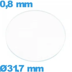Verre pour montre verre minéral 31,7 mm circulaire
