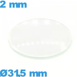 Verre pour montre verre minéral 31,5 mm bombé circulaire