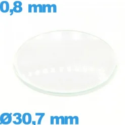 Verre pour montre verre minéral 30,7 mm bombé circulaire