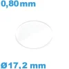Verre Saphir Montre 17.3*0.80 mm