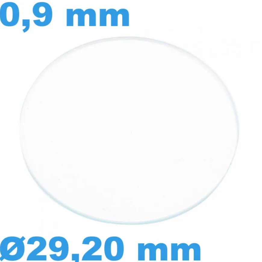 Verre Sternkreuz Plat Circulaire Saphir pour montre 28,10 mm épaisseur 1,40 mm inrayable