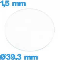 Verre verre minéral circulaire pour montre 39,3 mm