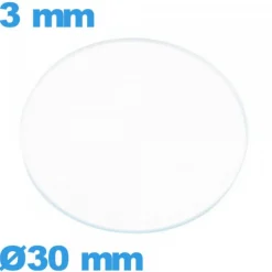 Verre verre minéral circulaire de montre 30 mm