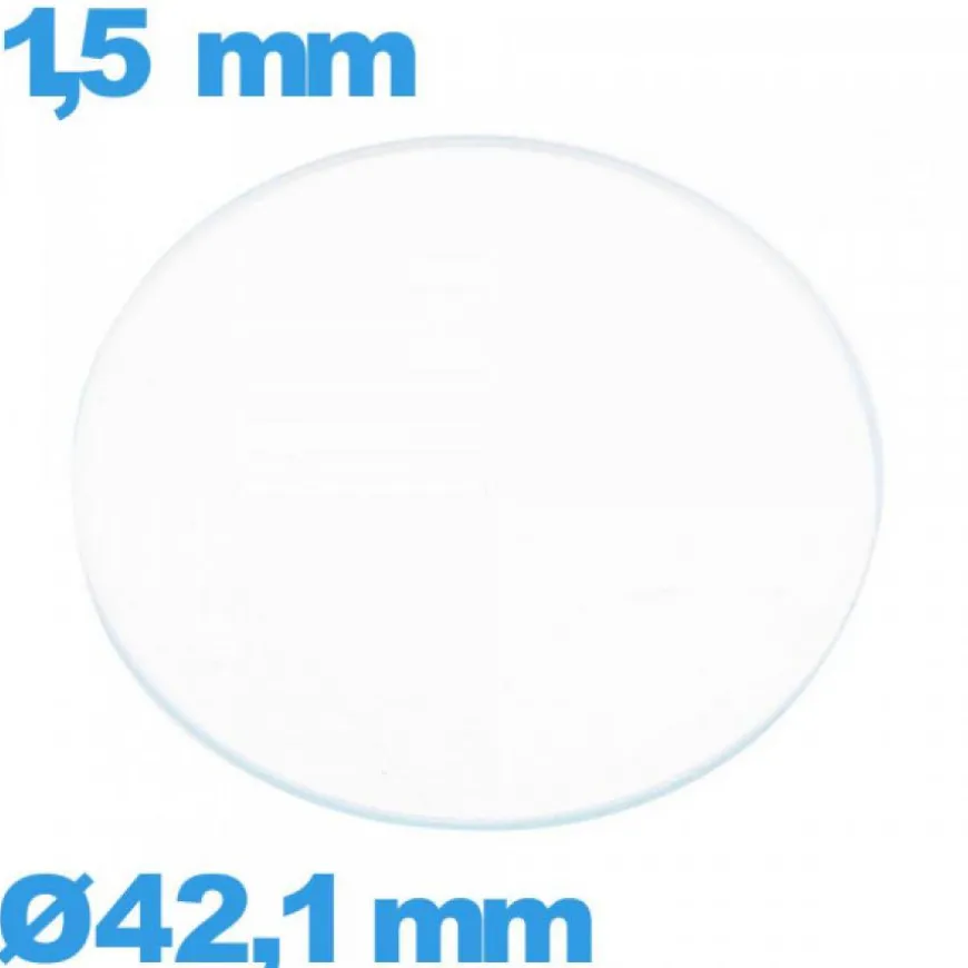 Verre verre minéral circulaire 42,1 mm pour montre