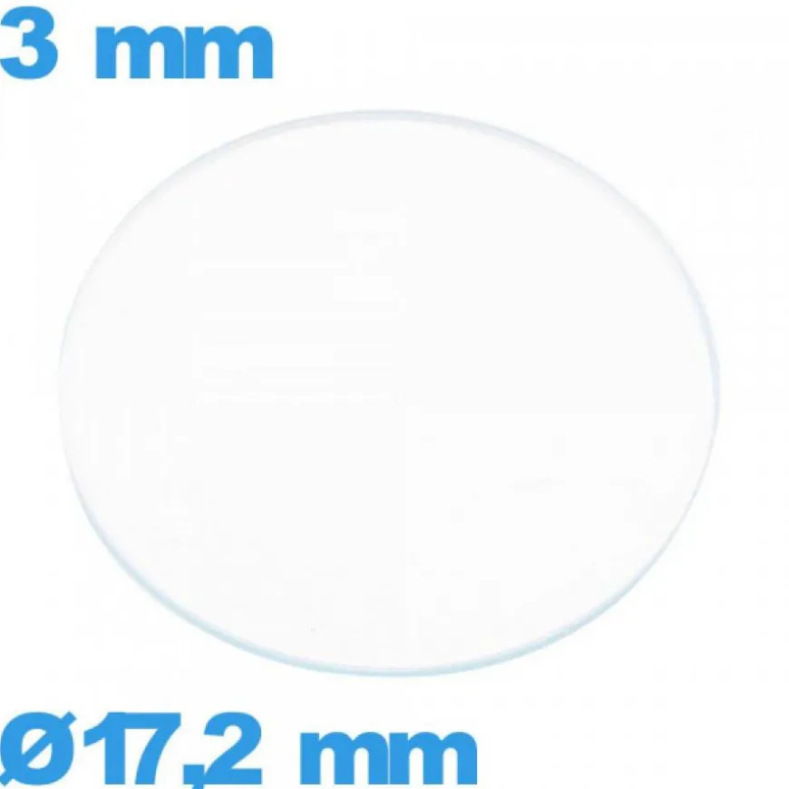 Verre verre minéral circulaire montre 41,5 mm