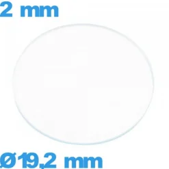 Verre verre minéral circulaire 19,2 mm montre
