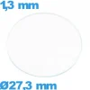 Verre verre minéral montre circulaire 27,3 mm